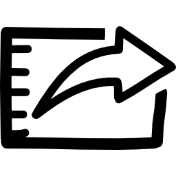 exportar símbolo dibujado a mano icono