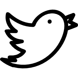 ręcznie rysowane logo twittera ikona