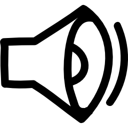 simbolo dell'interfaccia dell'altoparlante disegnato a mano icona