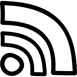 simbolo disegnato a mano feed rss icona