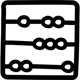 abacus hand getekend hulpmiddel icoon