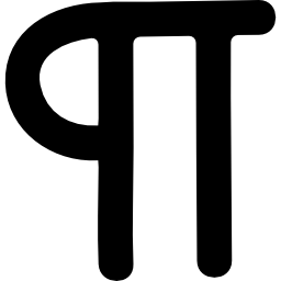 pi simbolo disegnato a mano icona