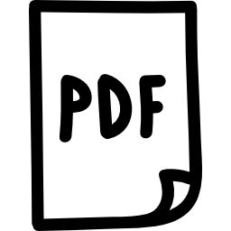 symbole dessiné à la main de fichier pdf Icône