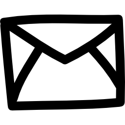 mail envelop terug hand getrokken schets icoon