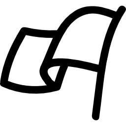 contour dessiné main drapeau Icône