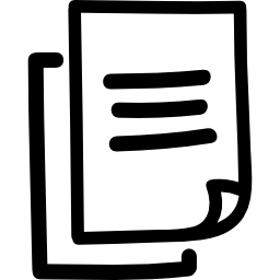 símbolo de interface desenhado à mão de páginas Ícone