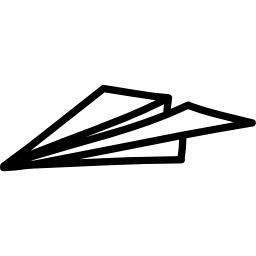 Paper plane hand drawn outline icon