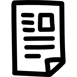 document handgetekende schets icoon