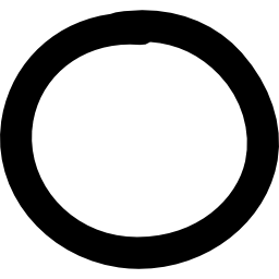 maan hand getekende cirkel icoon