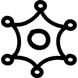 Étoile de six points symbole dessiné à la main Icône