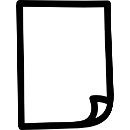 símbolo de arquivo de interface desenhado à mão de folha de papel Ícone