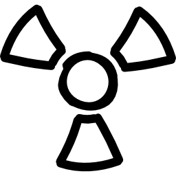 simbolo disegnato a mano di radiazione icona