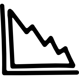 opadający graficzny ręcznie rysowany zarys ikona