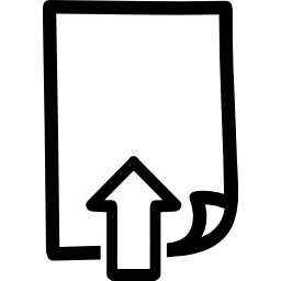 Up page hand drawn interface symbol icon