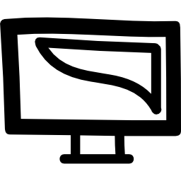 herramienta de pantalla dibujada a mano icono