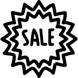 Sale tag hand drawn commercial element icon