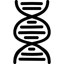 DNA hand drawn symbol icon