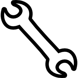 Wrench hand drawn double tool outline icon