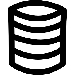 Database hand drawn interface symbol outline icon