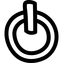 Power symbol variant hand drawn outline icon