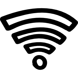 Wifi hand drawn symbol icon