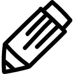 Pencil hand drawn tool outline icon