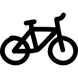 transporte en bicicleta dibujado a mano icono