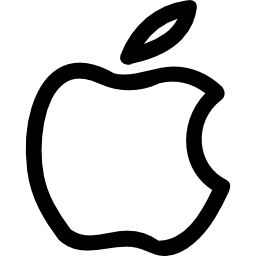 zarys logo marki apple ręcznie rysowane ikona