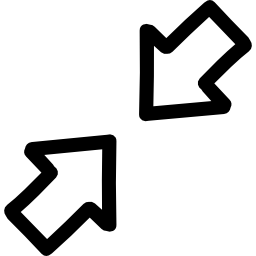 contornos de símbolo de interfaz dibujados a mano flechas icono
