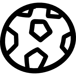 contorno dibujado a mano de pelota de fútbol icono