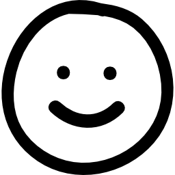emoticon dibujado mano sonrisa icono