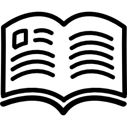 boek met de hand getekende open pagina's icoon