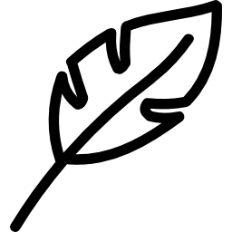 contorno disegnato a mano piuma icona