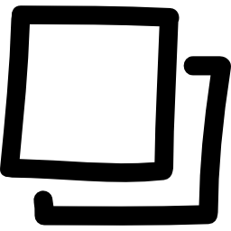 galería símbolo de interfaz dibujado a mano de contornos de cuadrados irregulares icono