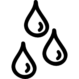 Water drops hand drawn outlines icon