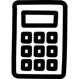 calculadora herramienta dibujada a mano icono
