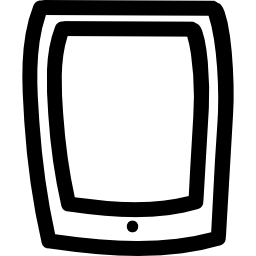 Tablet hand drawn tool outline icon