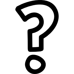 Question sign hand drawn outline icon