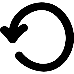 vernieuw het cirkelvormige handgetekende pijlsymbool icoon