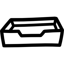 Paper tray hand drawn outline icon