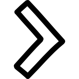 Right arrow hand drawn outline icon