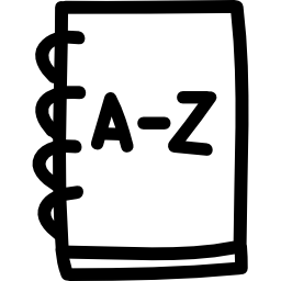 Address book hand drawn outline icon
