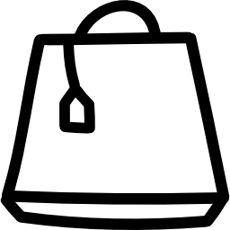 variante de contorno desenhado à mão de sacola de compras Ícone