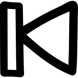 vorheriger knopf handgezeichneter umriss icon