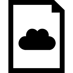 símbolo de interface de documento em nuvem Ícone