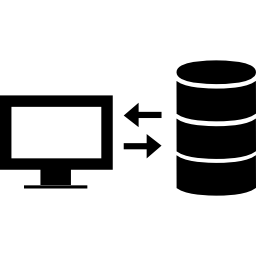 símbolo de interfaz de intercambio de datos icono
