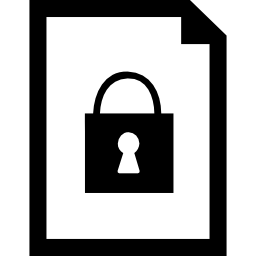 document vergrendeld interface-symbool icoon