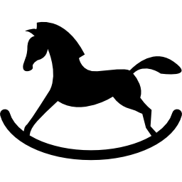 sagoma di cavallo a dondolo icona