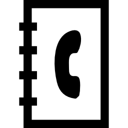 Telephone directory interface symbol icon