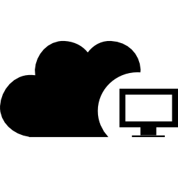 simbolo del computer cloud icona